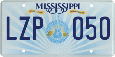 MS license plate LZP050