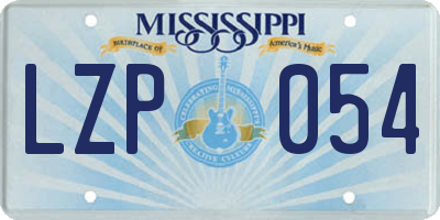 MS license plate LZP054