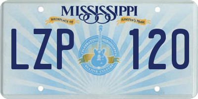 MS license plate LZP120