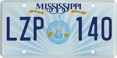 MS license plate LZP140