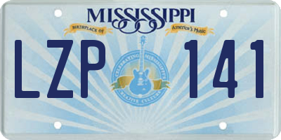 MS license plate LZP141