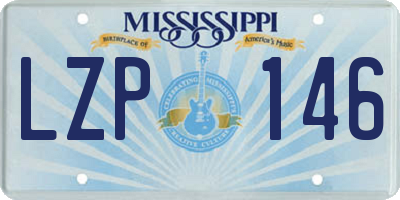 MS license plate LZP146