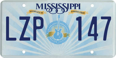 MS license plate LZP147