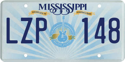 MS license plate LZP148