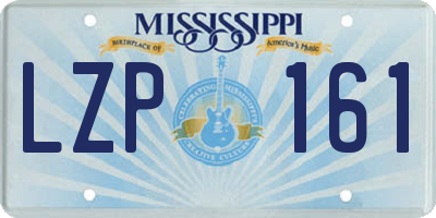 MS license plate LZP161