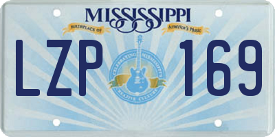 MS license plate LZP169