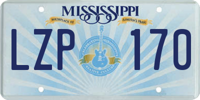 MS license plate LZP170