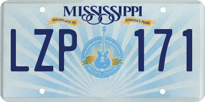 MS license plate LZP171