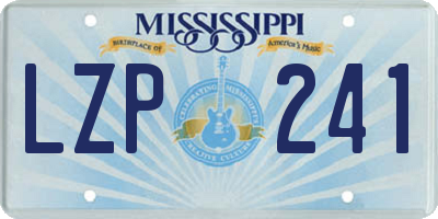 MS license plate LZP241