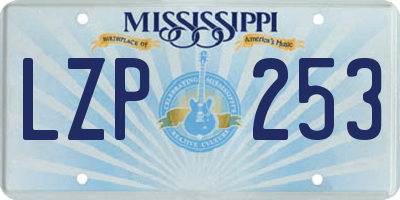 MS license plate LZP253