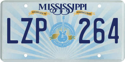 MS license plate LZP264