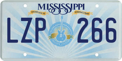 MS license plate LZP266
