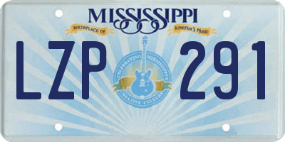 MS license plate LZP291