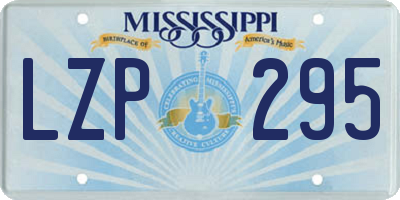 MS license plate LZP295