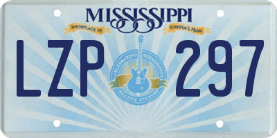MS license plate LZP297
