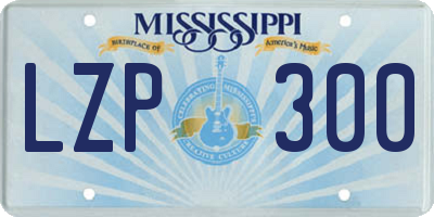MS license plate LZP300
