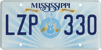 MS license plate LZP330