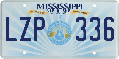 MS license plate LZP336