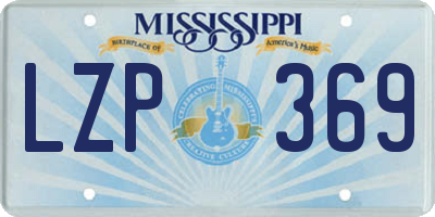 MS license plate LZP369
