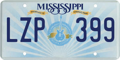 MS license plate LZP399