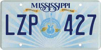 MS license plate LZP427