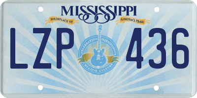 MS license plate LZP436