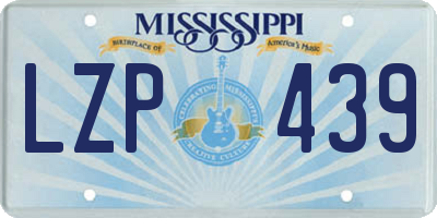MS license plate LZP439