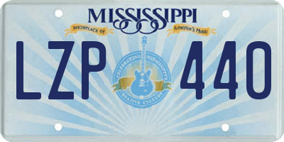 MS license plate LZP440