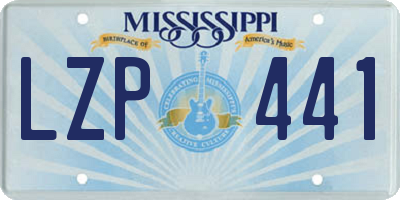 MS license plate LZP441