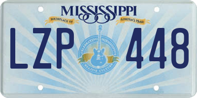 MS license plate LZP448