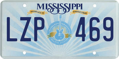 MS license plate LZP469