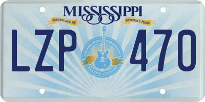 MS license plate LZP470