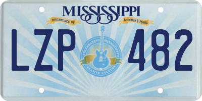 MS license plate LZP482
