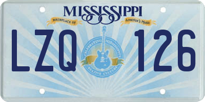 MS license plate LZQ126