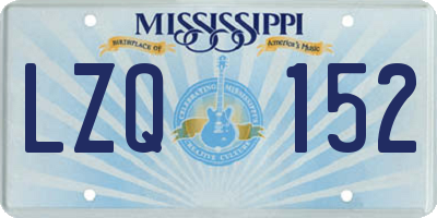 MS license plate LZQ152