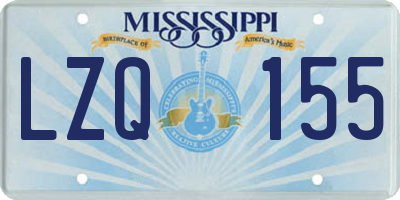 MS license plate LZQ155