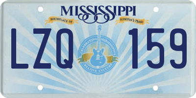 MS license plate LZQ159