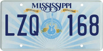 MS license plate LZQ168