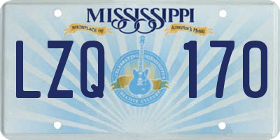 MS license plate LZQ170