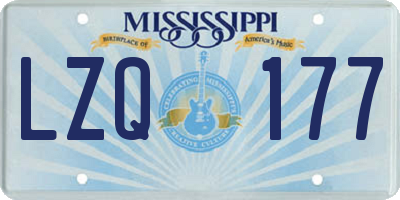 MS license plate LZQ177