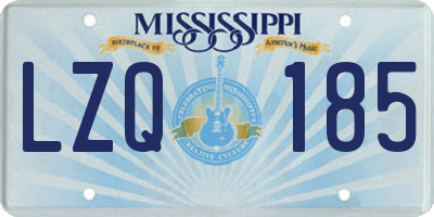 MS license plate LZQ185