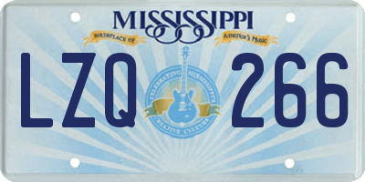 MS license plate LZQ266