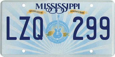 MS license plate LZQ299