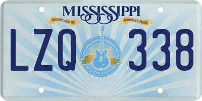 MS license plate LZQ338