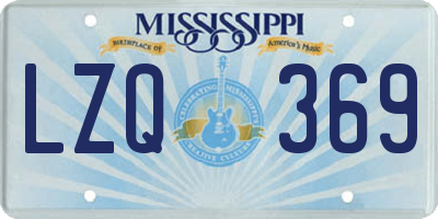 MS license plate LZQ369