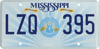 MS license plate LZQ395