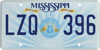 MS license plate LZQ396