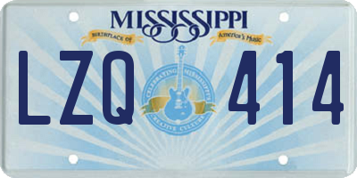 MS license plate LZQ414