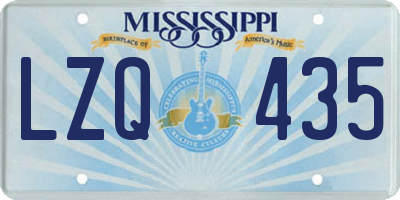MS license plate LZQ435