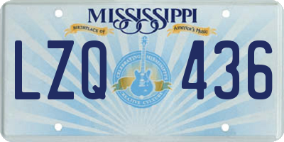 MS license plate LZQ436
